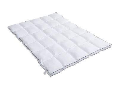 Surconfort de matelas anti-acariens 2 places - 140 x 190 cm - Enveloppe satin 120 fils/cm2 - garnissage 1000gr/m2 - Blanc