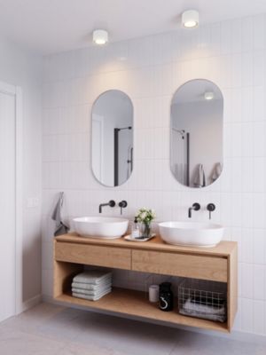 Surface spot LANDON 8 Métal Blanc, H.8.2 - IP44 - LED Module /Nordlux Intérieur
