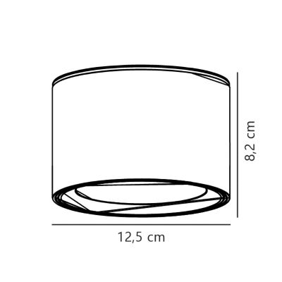 Surface spot LANDON 8 Métal Blanc, H.8.2 - IP44 - LED Module /Nordlux Intérieur