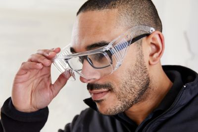 Surlunettes de protection avec verre panoramique en polycarbonate