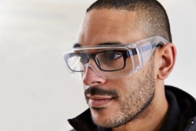 Surlunettes de protection avec verre panoramique en polycarbonate