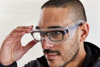 Surlunettes de protection avec verre panoramique en polycarbonate