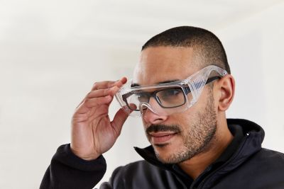 Surlunettes de protection avec verre panoramique en polycarbonate