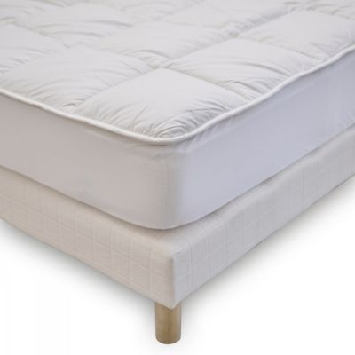 Surmatelas 160x200 cm SENSATION DUVET Confort Moelleux Enveloppe 100% coton