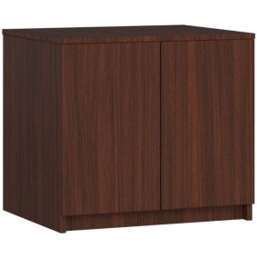 Surmeuble pour armoire AKORD S60 Wengé 60 cm 2 portes façade Wengé 2 étagères 60x51x55 cm