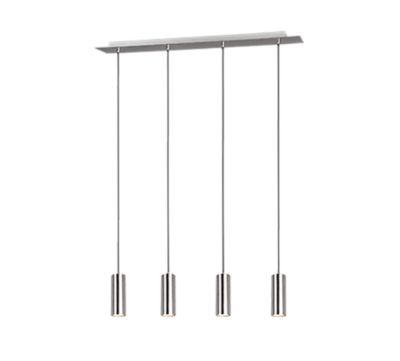 Suspension 4xGU10 max 35W métal nickel mat - Trio - Marley