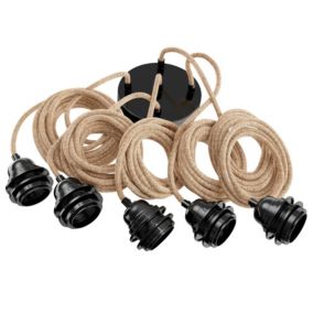 Suspension 5 cordes 3.5m Hang - Ficelle  - Douilles Noires