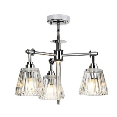 Suspension Agatha 3 lumières - Chrome poli
