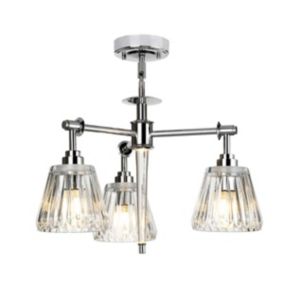 Suspension Agatha 3 lumières - Chrome poli