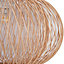 Suspension Albarella Goodhome E27 42W rotin Ø45,5 x L.45,5 x H. 135 cm