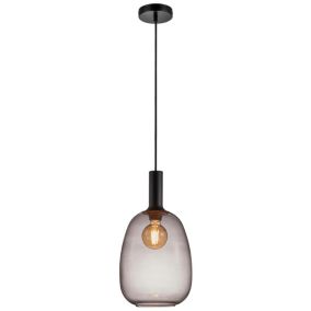 Suspension ALTON 23, Verrerie, Couleur Noir,  E27, H. 43,  IP20 / NORDLUX Intérieur