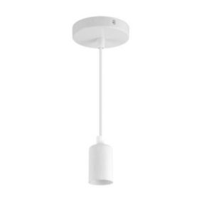 Suspension Ampoule E27 100cm Blanc - SILAMP