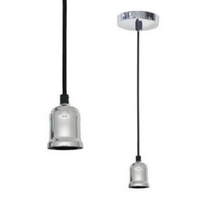 Suspension Ampoule E27 Argent Chromé - SILAMP