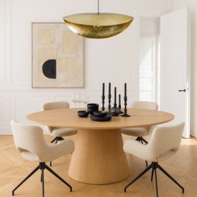 Suspension Boule Dris Atmosphera - Métal Doré D20 Cm, Élégante Lumière Design
