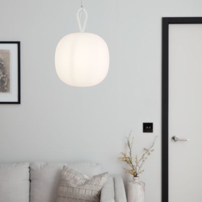 Suspension Armanty GoodHome E27 blanc