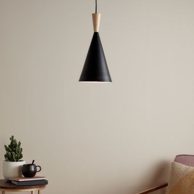 Suspension Arraqis E27 IP20 noir 19cm