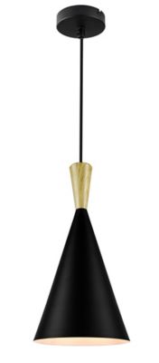 Suspension Arraqis E27 IP20 noir 19cm
