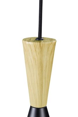 Suspension Arraqis E27 IP20 noir 19cm