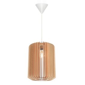 Suspension ASTI, Bois, Couleur Brown, E27, H.40, IP20 / NORDLUX Intérieur