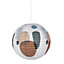 Suspension Ball Imprimé E27 60W IP20 Corep multicolore ⌀.40 x H.40 cm