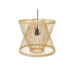 Suspension Bambou Kayla - OSTARIA - Naturel - 35,5 x 35,5 x 29,5 - Salon - Ethnique