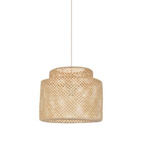 Suspension bambou Makassar Corep E27 IP20 15W coloris naturel ø38 x H.32 cm