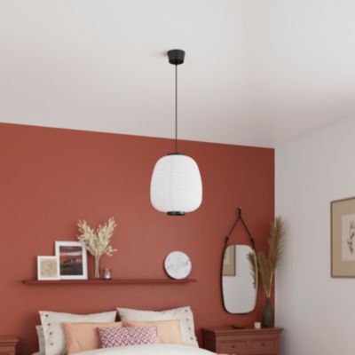 Suspension Bantry E27 15W ⌀35xH.110cm blanc GoodHome
