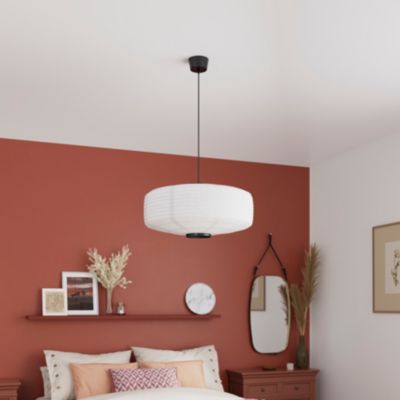 Suspension Bantry E27 15W ⌀65xH.110cm blanc GoodHome