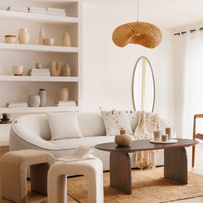 Suspension "Beddy" en métal D50cm marron - Atmosphera Créateur d'intérieur