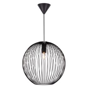 Suspension BERONI 45, Métal, Couleur Noir, E27, H.43, IP20 / NORDLUX Intérieur