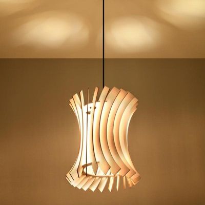 Suspension Bois Cylindre pour Ampoule E27 - SILAMP