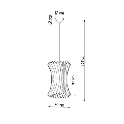 Suspension Bois Cylindre pour Ampoule E27 - SILAMP
