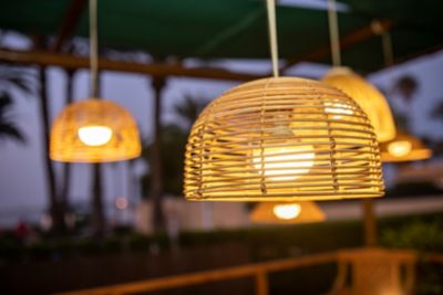 Suspension Bossa LED ⌀35cm 900lm IP54 9W variable blanc chaud à neutre New Garden naturelle