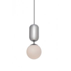 Suspension boule en verre avec une finition chromée style rétro - GLOBE CHROME