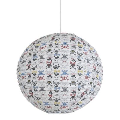 Suspension boule japonaise Corep Pirate blanc l.40 cm