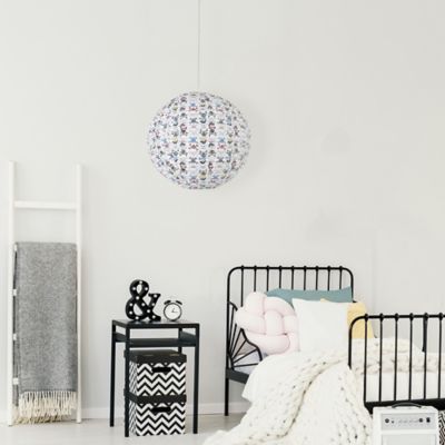 Suspension boule japonaise Corep Pirate blanc l.40 cm