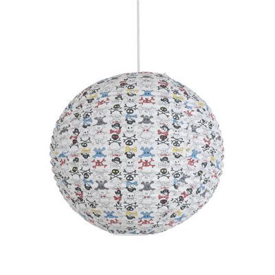 Suspension boule japonaise Corep Pirate blanc l.40 cm