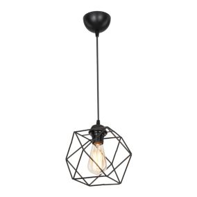 Suspension Brentwood en métal 60 cm E27 noir lux.pro