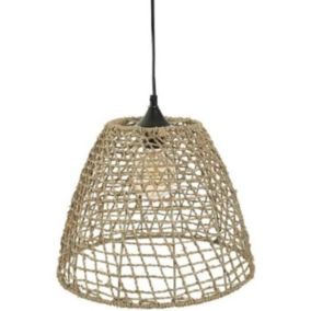 Suspension cône - H 31 cm - Beige