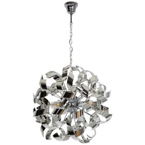 Suspension Caladane 4 lampes E14 IP20 argent