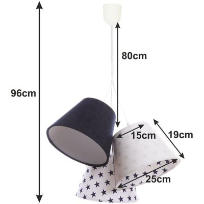 Suspension cennik 070-088 50 x 50 x 107 cm Blanc, noir