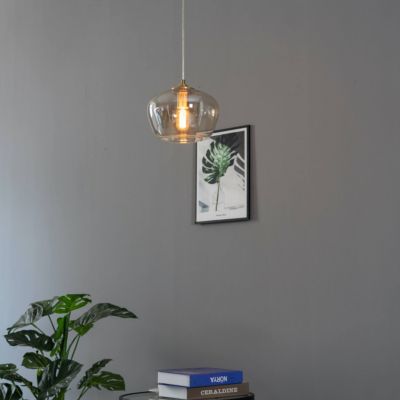 Suspension chic en verre et laiton - Irina