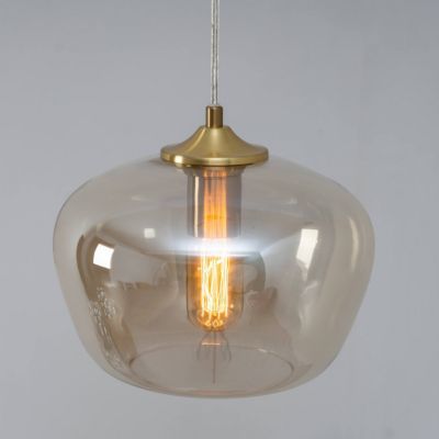 Suspension chic en verre et laiton - Irina