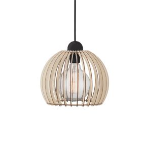 Suspension CHINO 25, Bois, Couleur Nature (marron), E27, H.23, IP20 / NORDLUX Intérieur