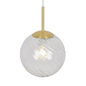 Suspension CHISELL, Métal, Couleur Laiton, E27, H.38, IP20 / NORDLUX Intérieur