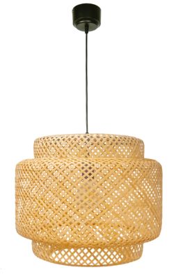Suspension Clure bambou naturel E27 42W IP20 Ø45cm GoodHome