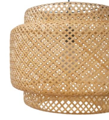 Suspension Clure bambou naturel E27 42W IP20 Ø45cm GoodHome