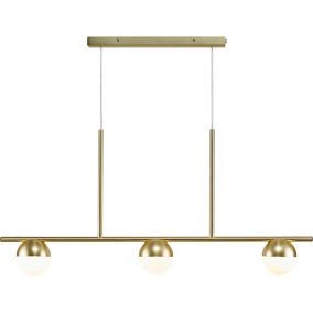 Suspension CONTINA 3 spot, Métal, Couleur Laiton, G9, H.41.3, IP20 / NORDLUX Intérieur