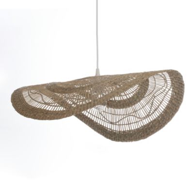 PR Home Hanglamp Saigon, rotanlook, grijs, 28 cm