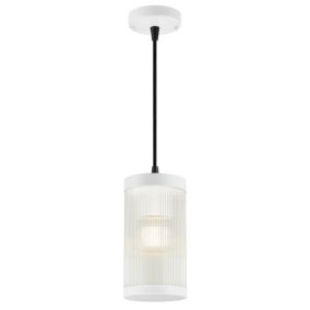 Suspension COUPAR, Matière plastique, Couleur Blanc, E27, H.25, IP33 / NORDLUX Extérieur